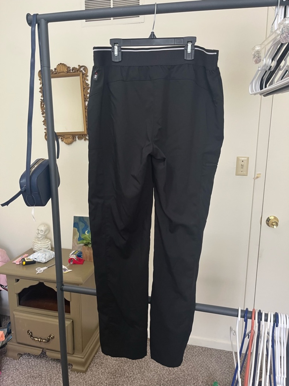 Grey's Anatomy Black Straight-Leg Drawstring Scrub Pants - Picture 3 of 4